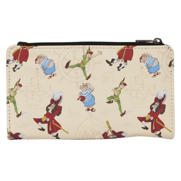 Disney Peter Pan Exclusive Captain Hook Pirate Skull Flap Wallet - Picture 2 of 3